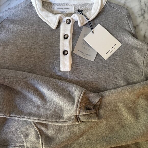 SPIRITUAL GANGSTER NICHOLS HENLEY SWEATSHIRT BRAND NEW- NWT- NEVER WORN!!! - Picture 3 of 13
